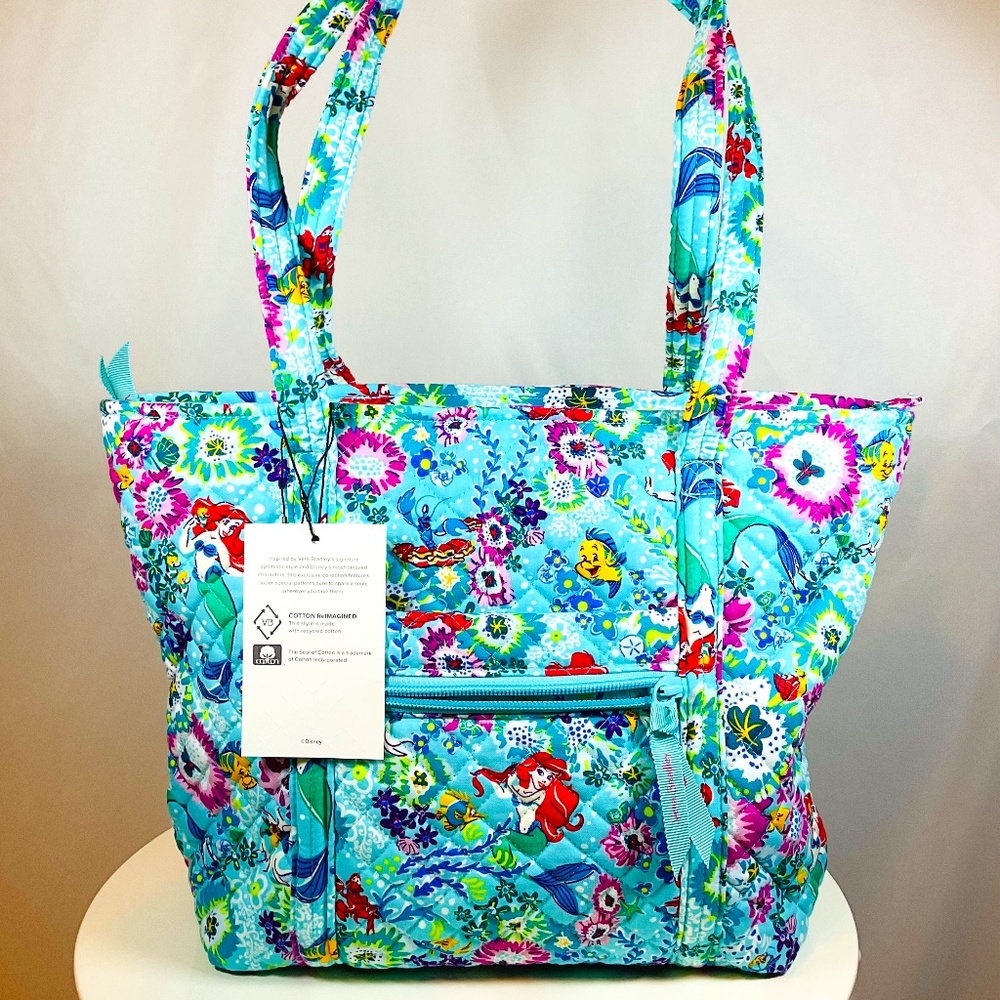 Floral Blue Tote Bag